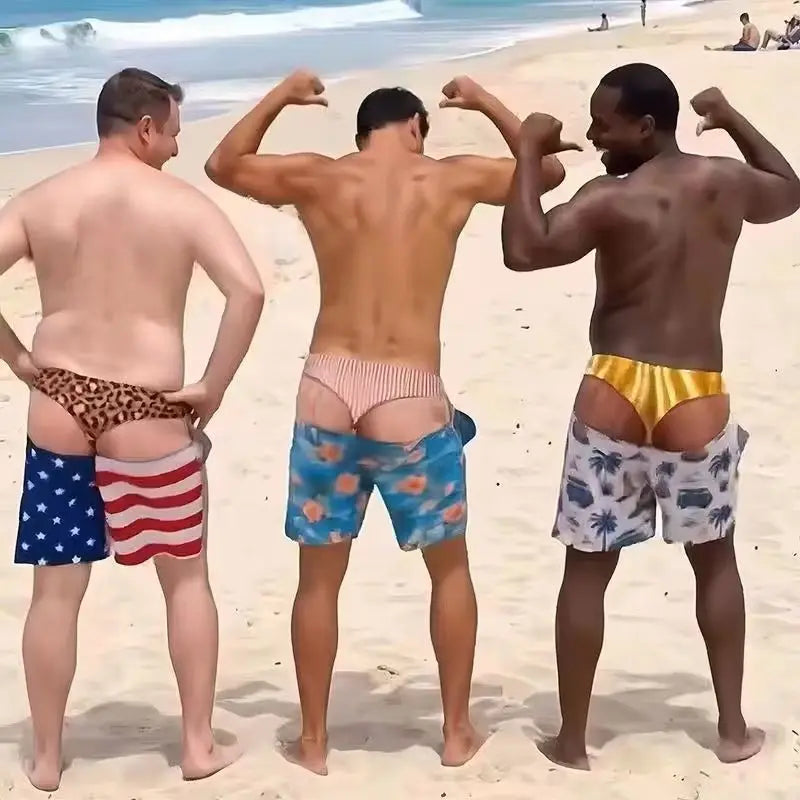 The Bum Deal Shorts — Cheeky Illusion Swim Trunks