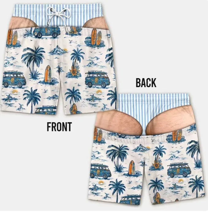 The Bum Deal Shorts — Cheeky Illusion Swim Trunks