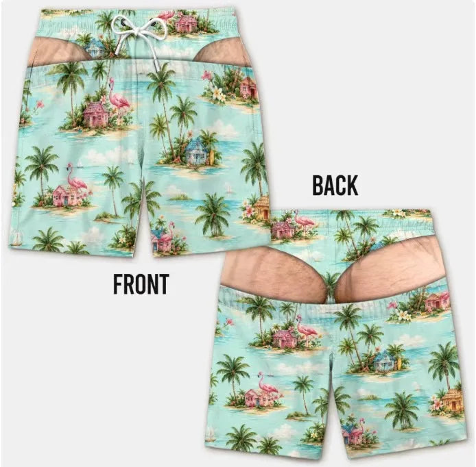 The Bum Deal Shorts — Cheeky Illusion Swim Trunks