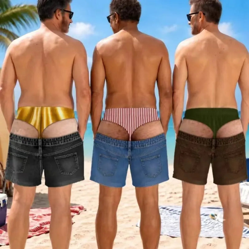 The Bum Deal Shorts — Cheeky Illusion Swim Trunks