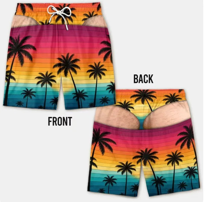 The Bum Deal Shorts — Cheeky Illusion Swim Trunks